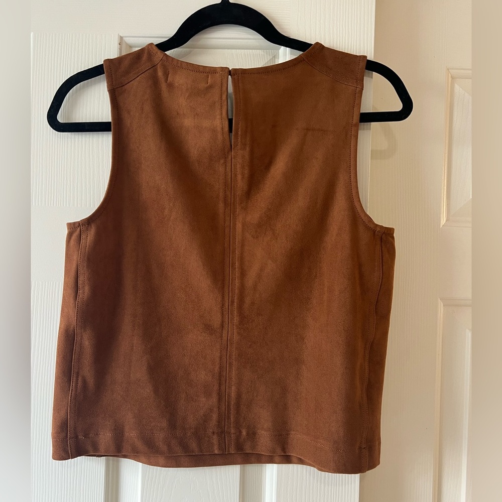Banana Republic Brown Suede-Look Crop Tank - Picture 2 of 3